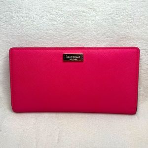 KATE SPADE. Stacy Newbury Lane Medium Leather Wallet.